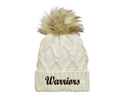 Warriors - Faux Fur Pom Beanie