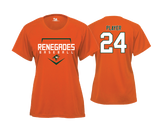 Renegades - Women's SS Orange Performance Tee