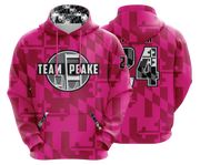 Team Peak -Full Dye Pink Hoodies