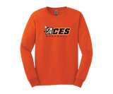 Delmarva Aces - BLACK LOGO - DTF | Unisex Long Sleeve Cotton Tee