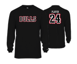 Frederick Bulls Performance Tees- BLACK